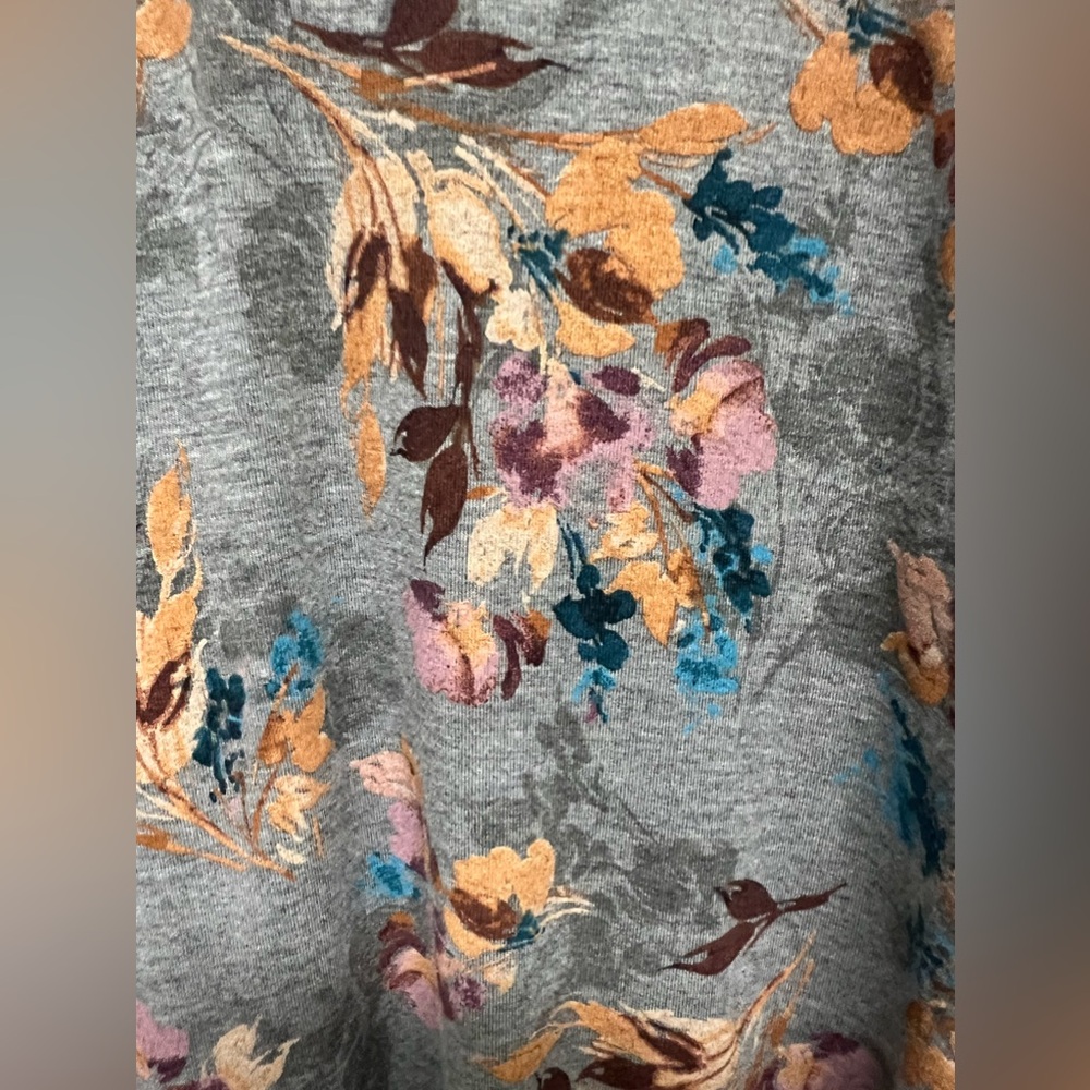 *Torrid Maxi Jersey Tiered Strappy Dress Grey Floral Size 2 2X - Picture 9 of 11